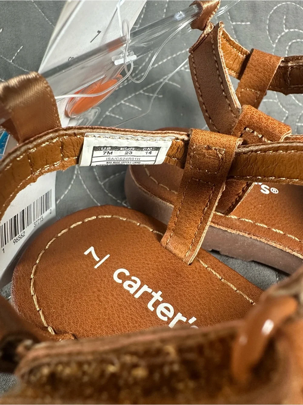 Carters Toddler Girls Brown/Multi Isa Sandals NWT Size 7 toddler